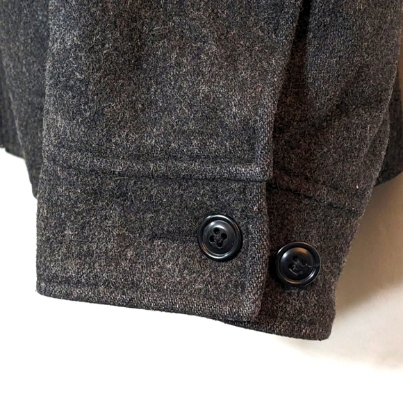 Gap Y2K Wool Blend Grey Men's Zip Up Winter Jacket Size XL - Picture 9 of 11